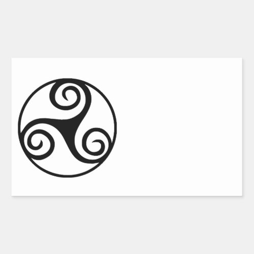 Traditional Celtic Triskele Design  Rectangular Sticker