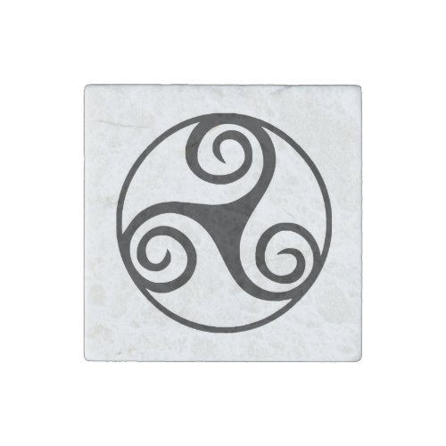 Traditional Celtic Triskele Design  Stone Magnet