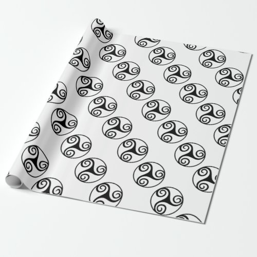 Traditional Celtic Triskele Design  Wrapping Paper