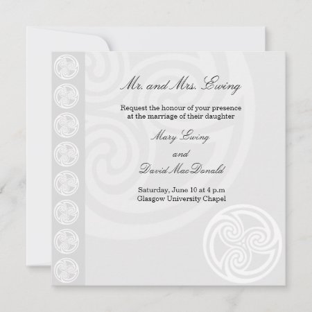 Traditional Celtic Wedding Invitation