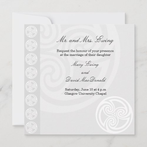 Traditional Celtic Wedding Invitation