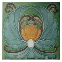Art Nouveau Reproduction Decorative Ceramic tile 048