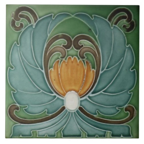 Traditional Ceramic Tile in the Art Nouveau Style