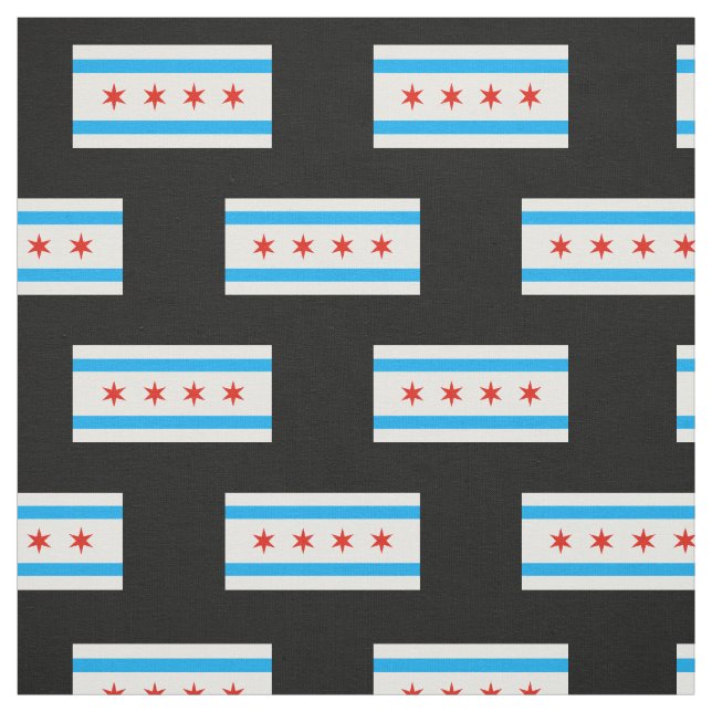 Traditional Chicago flag Fabric (Swatch)