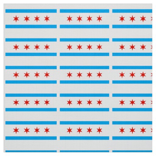Traditional Chicago flag Fabric
