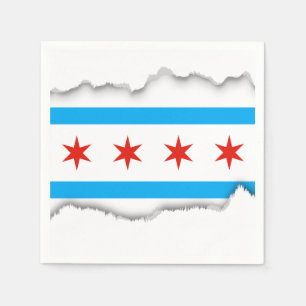 Traditional Chicago flag Paper Napkins