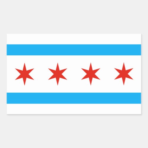 Traditional Chicago flag Rectangular Sticker