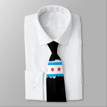 Traditional Chicago Flag Tie by HappyPlanetShop at Zazzle