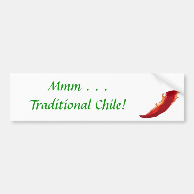 Traditional Chile Bumper Sticker (Front)