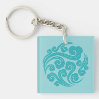 traditional Chinese auspicious cloud pattern Keychain