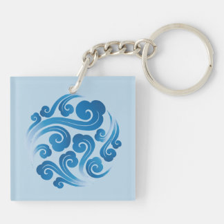traditional Chinese auspicious cloud pattern Keychain
