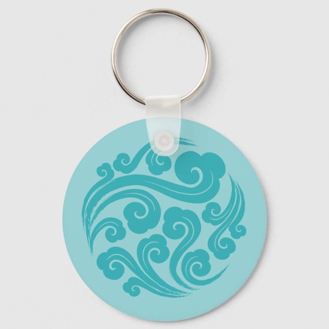 traditional Chinese auspicious cloud pattern Keychain (Front)