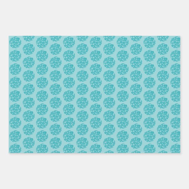 traditional Chinese auspicious cloud pattern Wrapping Paper Sheets (Front)