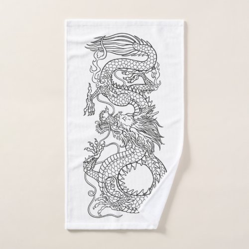 Traditional Chinese dragon Bath Towel Set