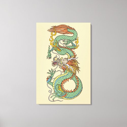 Traditional Chinese dragon Canvas Print