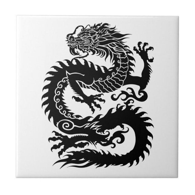 Traditional Chinese dragon Ceramic Tile (Front)