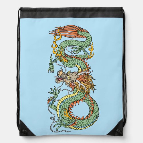 Traditional Chinese dragon Drawstring Bag