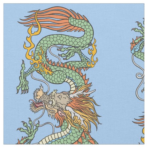 Traditional Chinese dragon Fabric