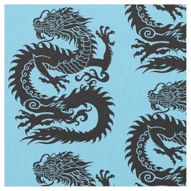 Traditional Chinese dragon Fabric (Close Up)