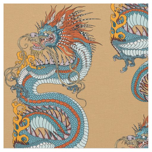 Traditional Chinese dragon Fabric