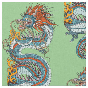 Traditional Chinese dragon Fabric