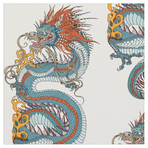 Traditional Chinese dragon Fabric