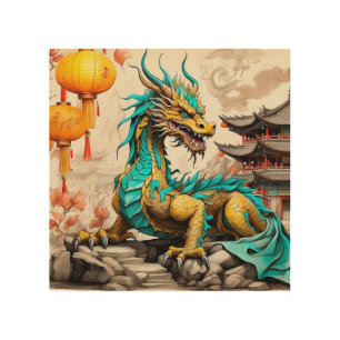Traditional Chinese dragon for Chinese New Year ce Wood Wall Art