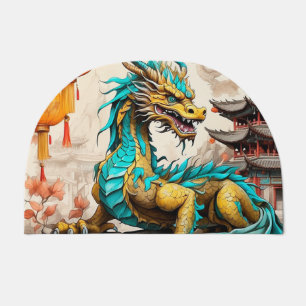 Traditional Chinese dragon for Chinese New Year Doormat