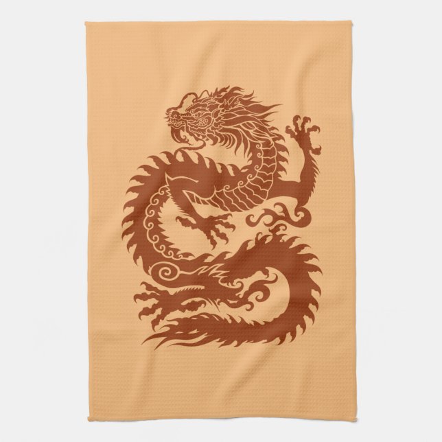 Traditional Chinese dragon Kitchen Towel (Vertical)