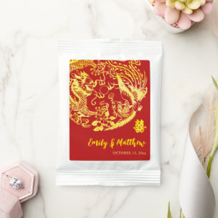 Traditional Chinese Dragon Phoenix logo wedding  Hot Chocolate Drink Mix