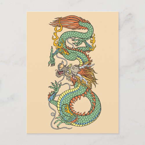 Traditional Chinese dragon Postcard