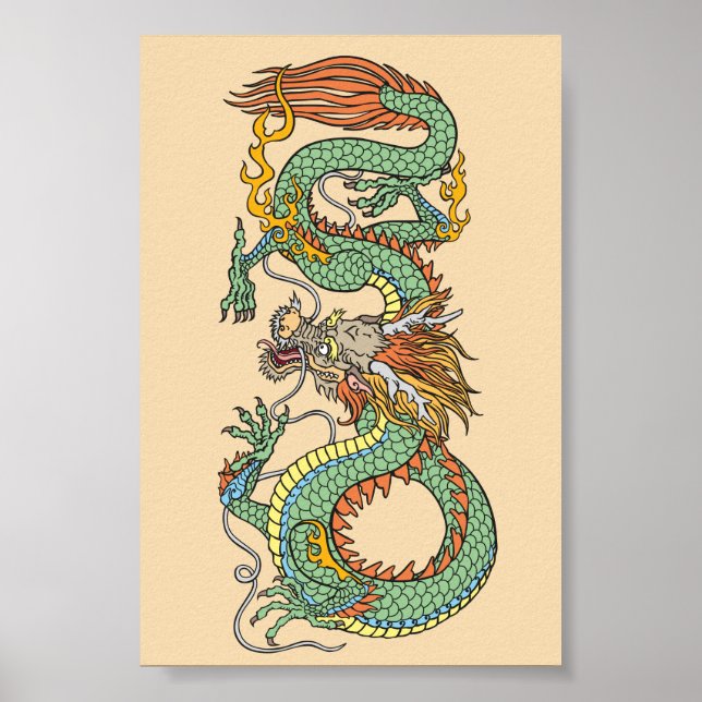 Traditional Chinese dragon Poster (Front)