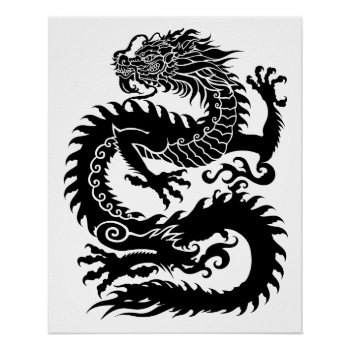 Traditional Chinese Dragon Poster by insimalife at Zazzle