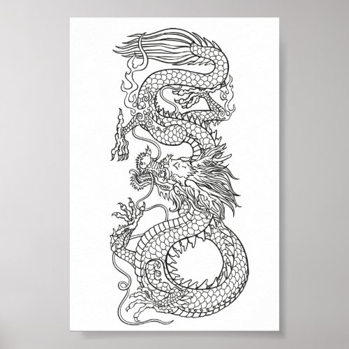 Traditional Chinese dragon Poster