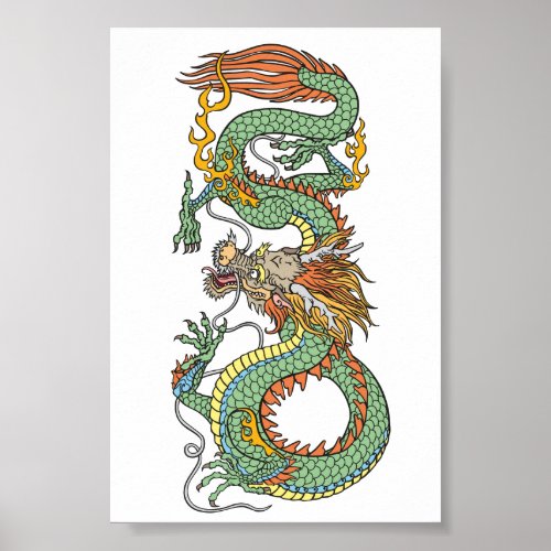 Traditional Chinese dragon Poster