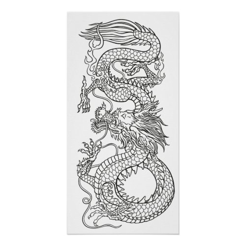 Traditional Chinese dragon Poster