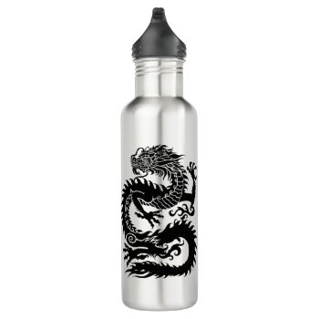 Traditional Chinese Dragon Stainless Steel Water Bottle by insimalife at Zazzle