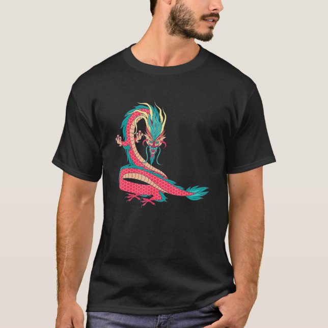 Traditional Chinese Dragon Symbol Of Power and Str T-Shirt (Front)