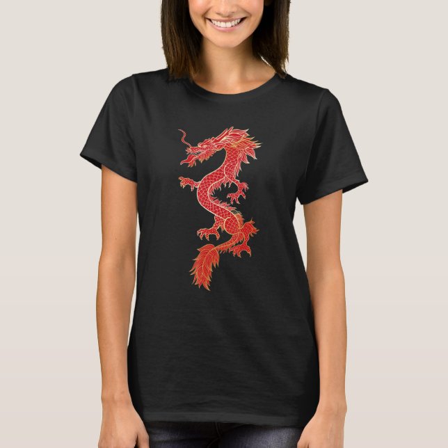 Traditional Chinese Dragon Symbol Of Power and Str T-Shirt (Front)