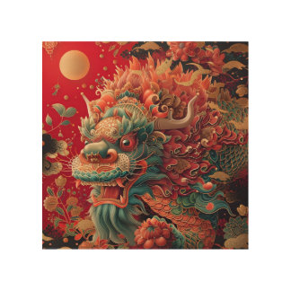 Traditional Chinese Dragon Wood Wall Art