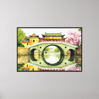 Traditional Chinese landscape Canvas Print