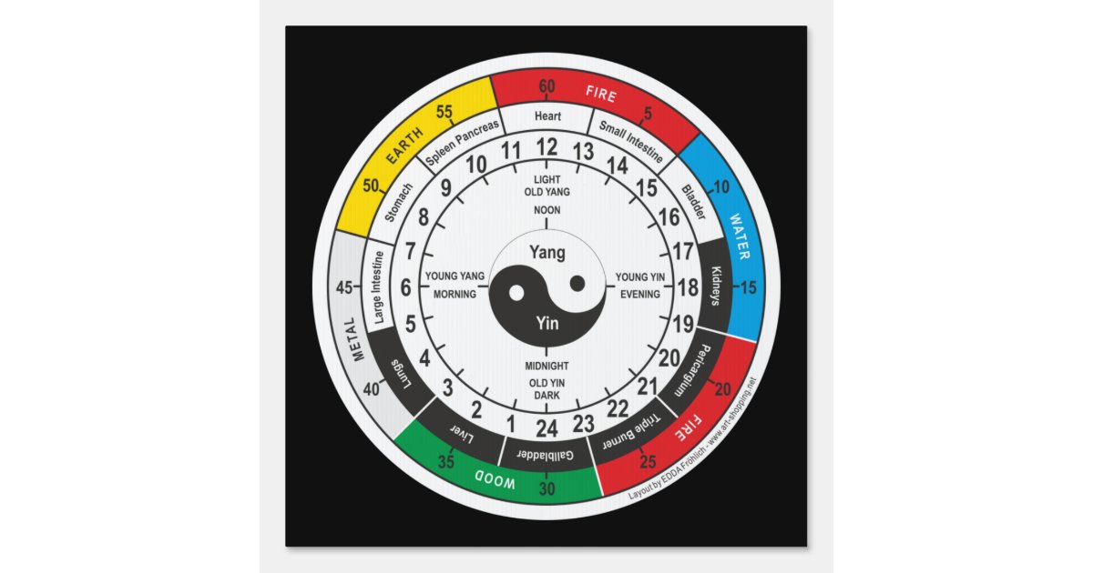 Traditional Chinese Medicine Body Clock T-Shirt Sh Sign | Zazzle