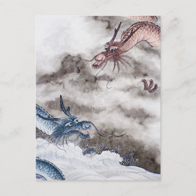 Traditional Chinese Painting, Year Of The Dragon 2 Postcard (Front)