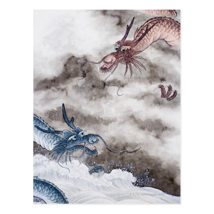 Traditional Chinese Painting, Year Of The Dragon 2 Post Card