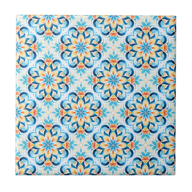 Traditional Chinese Pattern Artistry Ceramic Tile (Front)