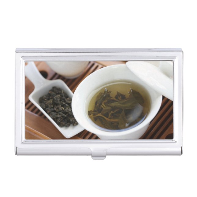 Traditional Chinese tea ceremony: oolong tea Business Card Case (Front)
