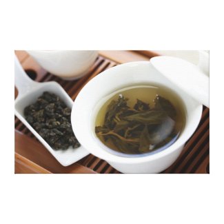 Traditional Chinese tea ceremony: oolong tea Canvas Print