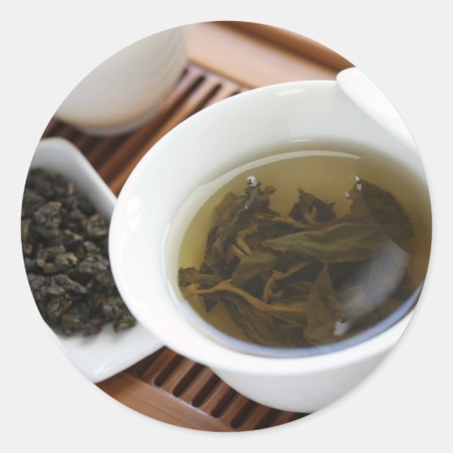 Traditional Chinese tea ceremony: oolong tea Classic Round Sticker (Front)