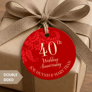 Traditional Chinese Wedding Anniversary Favor Tags