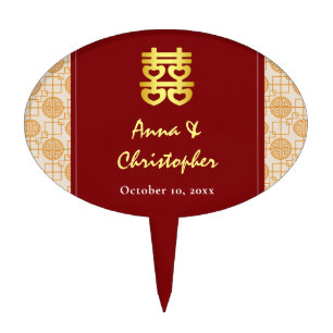 Traditional Chinese wedding peranakan  Cake Topper